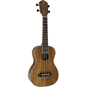 Oscar Schmidt OU5K-A Concert Ukulele, Natural Koa with Gig Bag