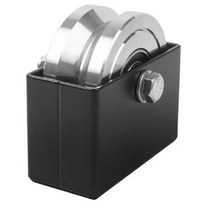 4" V-Groove Slide Gate Wheel with Welded Bracket Wheel Box for Sliding Rolling V Inverted Track Gates up to 3000lbs, Dual Sealed Bearing Sliding Wheel