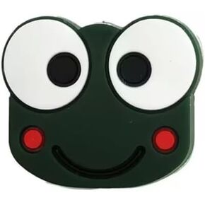Green Frog Head Cute Animal Shapes Tennis Racket Vibration Dampener Soft Silicon Racket Dampener Cartoon Shape Tennis Racquet Shock Absorbers Tennis Racket for Racquetball
