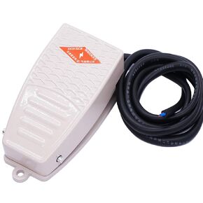 Twidec/380V AC 220V DC Normally Open Momentary Foot Pedal Switch Nonslip Aluminum Housing Foot Switch with 1.5M Cable EKW-5A-B