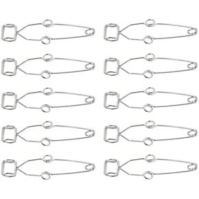 10PCS Spring Test Tube Holders Stainless Steel Clip Clamp, Lab Test Tube Clamp with Finger Grip, Laboratory Experiment Testing Holder Tool for Standard Test Tubes, 14.6cm / 5.7inch