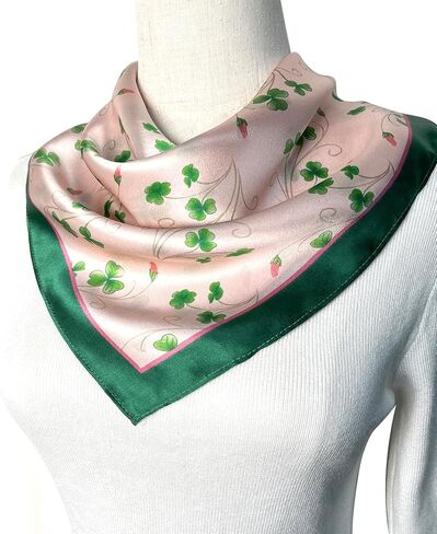 وشاح شعر التوت من الحرير الحقيقي 100% من Tolzorai للنساء عالي الجودة مقاس 27 بوصة وشاح رأس مطبوع حزمة هدايا in Kuwait