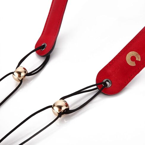 CIELmusic Premium DIAMOND Adjustable Saxophone Neck Strap,Soft Natural Leather,Red, Black in Saudi Arabia