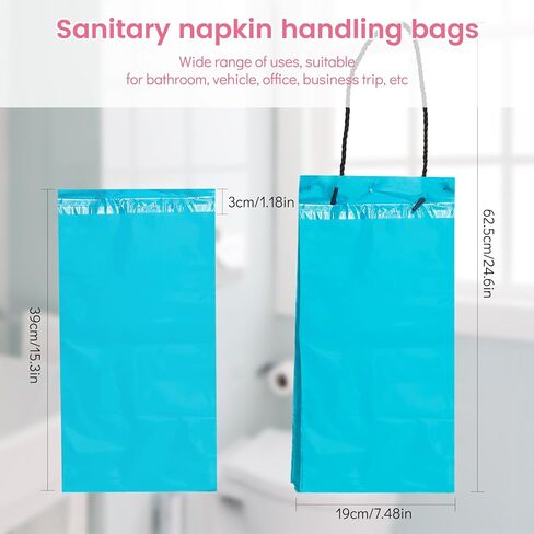 أكياس التخلص من المناديل الصحية، 100 قطعة من أكياس التخلص الشخصية الأنثوية ذاتية اللصق لمنتجات النظافة النسائية، السدادات القطنية، الفوط الصحية، المناديل، بطانات اللباس الداخلي in Kuwait