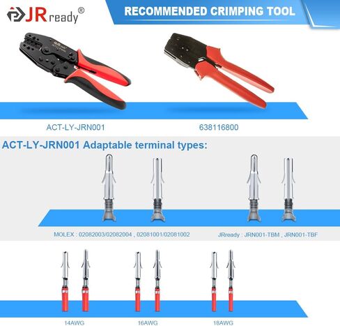 JRready ST6428 Power Connector 9 Pin (4 Matched Sets), 6.35mm Diameter Pin and Sockets 14-20 AWG, Compatible with Molex MLX Power Connector 9 Pin, Free Hanging in Saudi Arabia