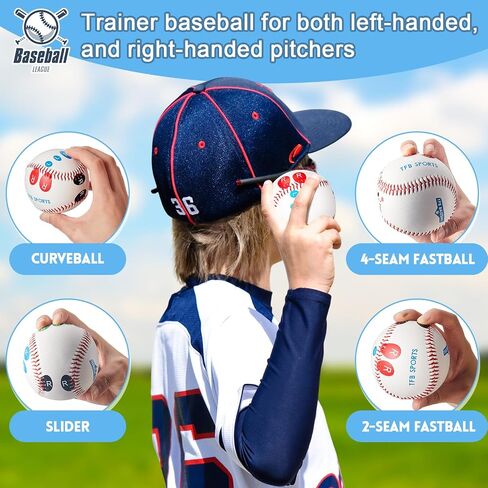 3 Pcs Training Baseball with Finger Placement Markers Baseball Training Grip Equipment Baseball Training Gear for Teenagers Beginners to Learn Multiple Baseball Grips in Saudi Arabia