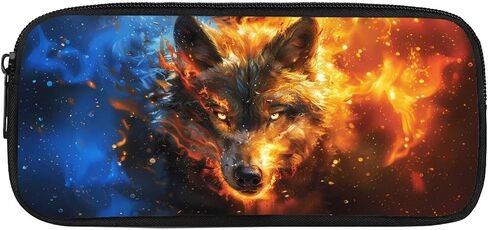 GIFTPUZZ Purple Dragon Print Pencil Cases for Girls Boys Kids Pencil Pouch Pen Case School Supplies Coin Purse Wallet Black in Kuwait