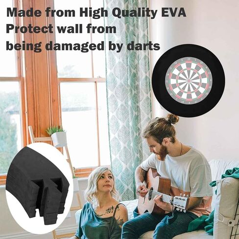 Dart Board Wall Protector Spliced Dartboard Surround Round Spliced Dart Board Backer Inner Diameter 17.75 inch for Dart Board Area Dart Board Backing (One Size, Black) in Kuwait