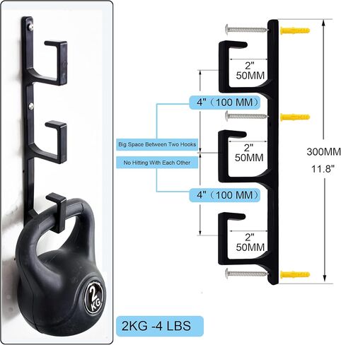 YYST رف تخزين حامل جداري على شكل سيف أسود - عرض أفقي in Kuwait