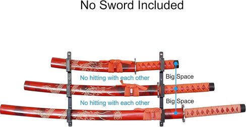 YYST رف تخزين حامل جداري على شكل سيف أسود - عرض أفقي in Kuwait