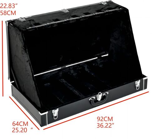 حامل حافظة من السلسلة الكلاسيكية القوية، 6 جيتار، أسود (6 جيتار)، حامل جيتار، حامل على شكل حافظة جيتار، حامل جيتار عالمي in Kuwait