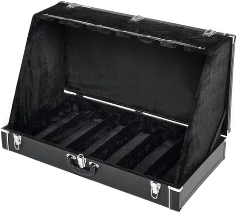 حامل حافظة من السلسلة الكلاسيكية القوية، 6 جيتار، أسود (6 جيتار)، حامل جيتار، حامل على شكل حافظة جيتار، حامل جيتار عالمي in Kuwait