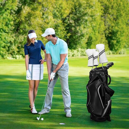Golf Club Head Covers - 4pcs or 1pc Golf Accessories Club Covers Set for Woods and Driver Fairway Hybrids with Interchangeable Tags in Saudi Arabia