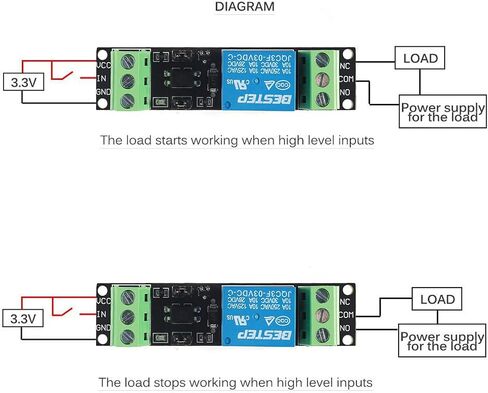6pcs 1 Channel Relay Module DC 3V/3.3V High Level Driver Optocoupler Module Isolated Drive Control Board in Saudi Arabia