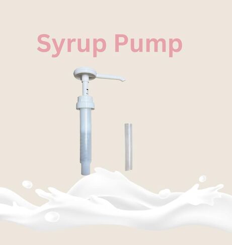 Pump Syrup 64FL/1.89 L Plastic Handle, White in Saudi Arabia