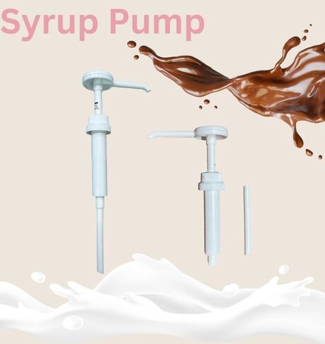 Pump Syrup 64FL/1.89 L Plastic Handle, White in Saudi Arabia