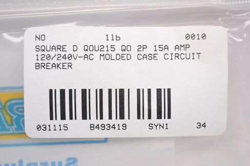 SQUARE D QOU215 QO 2P 15A AMP 120/240V-AC MOLDED CASE CIRCUIT BREAKER B493419 in Saudi Arabia