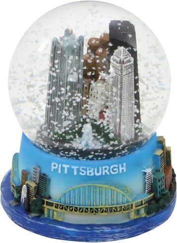 Pittsburgh Pennsylvania Snow Globe [3.5 Inch] Skyline, Landmarks, and Bridges in Saudi Arabia