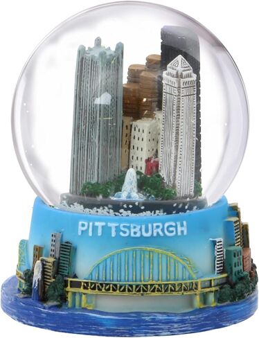 Pittsburgh Pennsylvania Snow Globe [3.5 Inch] Skyline, Landmarks, and Bridges in Saudi Arabia