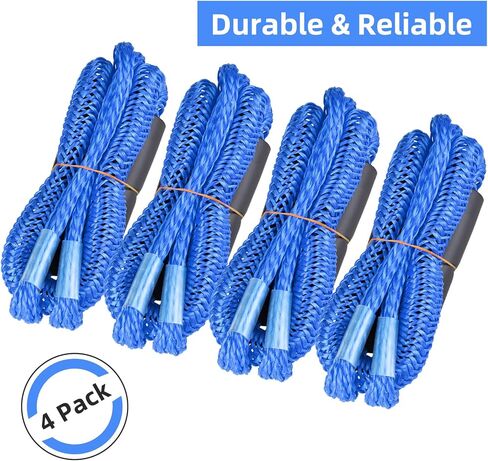 Amarine Made Boat Bungee Dock Line, 4Pcs Mooring Stretch Rope Set, 4 feet Boat Accessories Dock Lines for Boat Kayak, PWC, Jet Ski, Canoe, Pontoon (blue) in Saudi Arabia