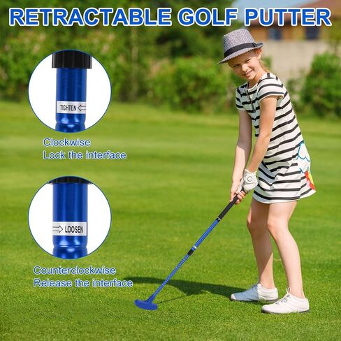 مضرب الجولف، 2 عبوة من مضارب الجولف للرجال والنساء، مضرب صغير للاعبي الجولف باليد اليمنى أو اليسرى، مجموعة نادي جولف قابلة للتعديل للأطفال والمراهقين والبالغين in Kuwait