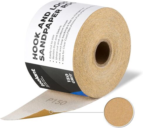 toolant 150 Grit Sandpaper Roll, 2-3/4" Wide 12 Yard Longboard hook and loop SandPaper for Automotive,Woodworking, Metal, Plastic, Sanding Blocks in Saudi Arabia