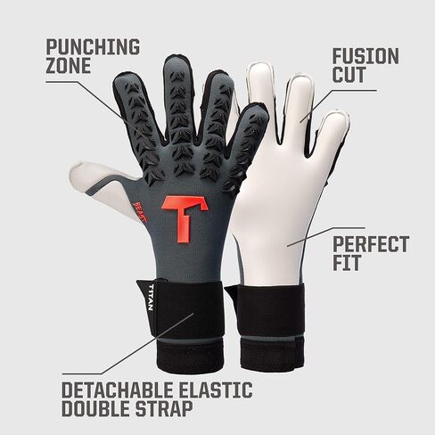 T1TAN Dark Beast + LC - قفازات حارس المرمى - بدون حماية للأصابع - قفازات حارس مرمى كرة القدم - مقاس 9 in Kuwait