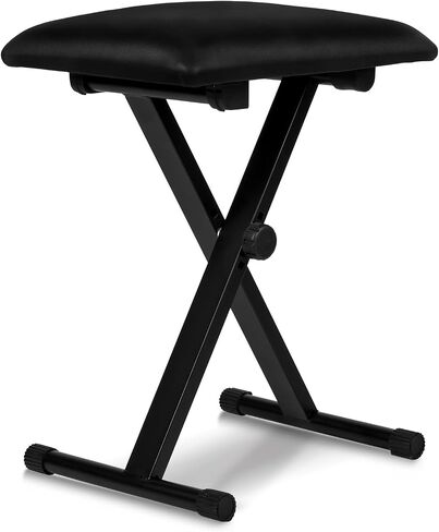 Artesia Portable X-Style Piano Bench - Adjustable, Foldable Keyboard Stool for Musicians - Cushioned Piano Seat Ideal for Piano Players, Perfect for Home & Stage Use, Durable & Compact Keyboard Bench in Saudi Arabia