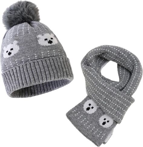 قبعة شتوية للأطفال من TDIAPERS، قبعة صغيرة للأطفال مع بوم بوم وبطانة من الصوف الدافئ، قبعة صغيرة متماسكة للأولاد والبنات in Kuwait