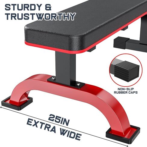 Flat weight Bench Press, Heavy-duty Workout bench for home gym, Utility 770LBS Strength Training Bench Press for Full Body Workout in Saudi Arabia