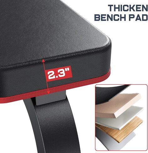 Flat weight Bench Press, Heavy-duty Workout bench for home gym, Utility 770LBS Strength Training Bench Press for Full Body Workout in Saudi Arabia