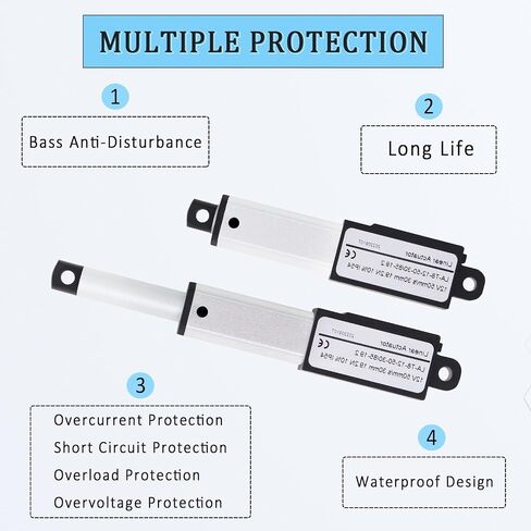 Mini Micro Electric Linear Actuator Stroke 1.2" -12V (1.97"/sec -19.2N), Small Motion Actuator Waterproof with Mounting Brackets, for Home Automation, Window Opener Automotive Car and Robots in Saudi Arabia