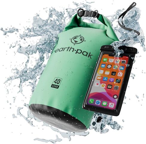 Earth Pak Waterproof Dry Bag - Roll Top Waterproof Backpack Sack Keeps Gear Dry for Kayak with Waterproof Phone Case in Saudi Arabia