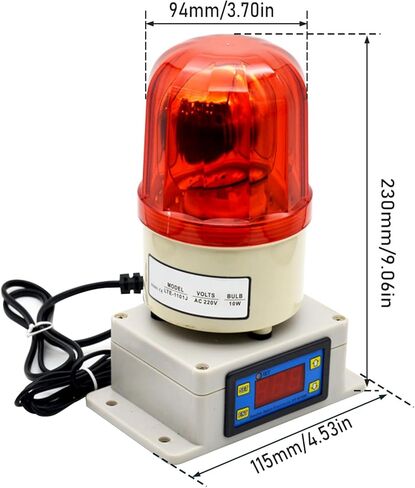 Temperature Warning Light High&Low Temperature Monitor Control Range 23°F to 572°F Red LED Warning Safety Flashing Sbeacon Light for Fridge Cold Chain RV in Kuwait