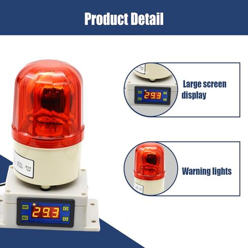 Temperature Warning Light High&Low Temperature Monitor Control Range 23°F to 572°F Red LED Warning Safety Flashing Sbeacon Light for Fridge Cold Chain RV in Kuwait