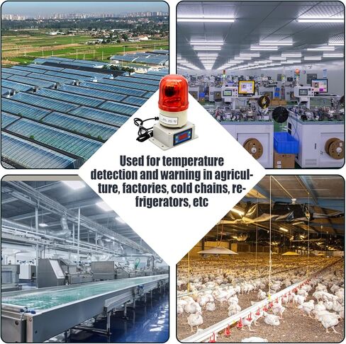 Temperature Warning Light High&Low Temperature Monitor Control Range 23°F to 572°F Red LED Warning Safety Flashing Sbeacon Light for Fridge Cold Chain RV in Kuwait