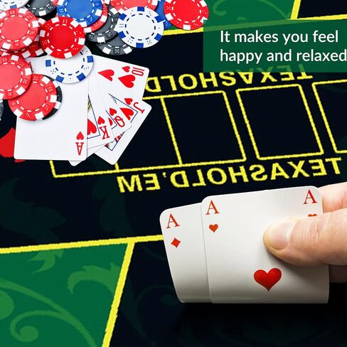 nuveti 47 × 24 بوصة لعبة البوكر حصيرة لعبة البوكر أعلى الطاولة، المحمولة تكساس هولدم طاولة البوكر توبر، طوي طاولة البوكر قمم عدم الانزلاق المطاط أسفل لألعاب بطاقة، لعبة ورق in Kuwait