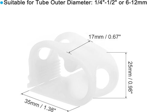 uxcell Plastic Tubing Clamps, 20pcs 1/4"-1/2" Tube OD Adjustable Tube Clamp Laboratory Pinch Valve Flow Control Hose Clamp in Saudi Arabia