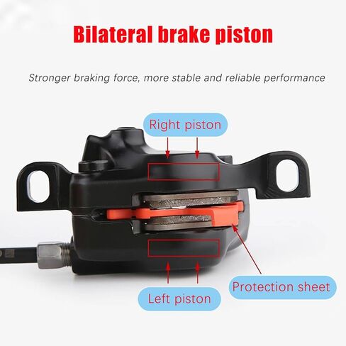 MT200 Hydraulic Disc Brake Set Mountain Bicycle Disc Brake Left Front 800mm Right Rear 1500mm Compatible with Shimano Hydraulic Bike Brakes in Kuwait