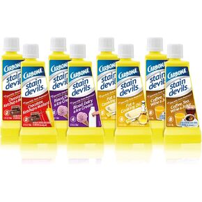 Carbona Stain Devils® Food Stain Bundle | Professional Strength Laundry Stain Remover | Multi-Fabric Cleaner | Safe On Skin & Washable Fabrics | 1.7 Fl Oz, 8 PackQ