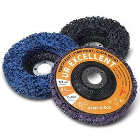4-1/2" x7/8'' Stripping Discs Rust Remover Wheel Remove Paint and Oxidation Poly Strip Wheel Disc Abrasive Angle Grinding Wheel - 5 Pack(Purple)