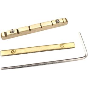 Kaynes 42mm Adjustable Guitar Nut - Brass Metal Electric Guitar Height Adjustable Nut for Fender Telecaster Tele TL Stratocaster Strat ST Style Electric Guitar