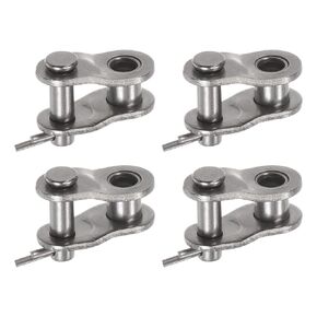 uxcell 4Pcs #35 Chain Offset Half Link Roller 3/8" Pitch Stainless Steel Standard Chain End Connector Split Links for 06C Chain