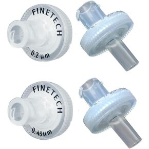 مرشحات حقنة PTFE مسعورة بقطر 13 مم وحجم مسام 0.45 ميكرومتر للترشيح المختبري بواسطة Finetech (عبوة من 50) صنع في تايوان (PTFE مسعور 13 مم 0.45 مم، 50) in Kuwait