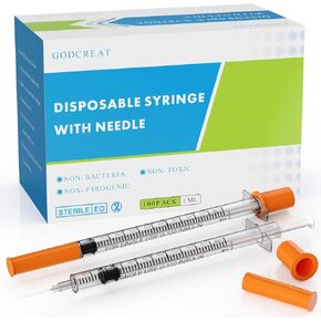 U-100 1cc with 31G 5/16 Inch Syringes, Individually Packed, Pack of 100