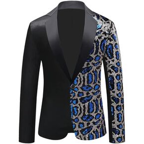 Mens Sequin Suit Jackets Tuxedo Coats Fashion Lapel Blazers Dinner Party Wedding Swallowtail Dress