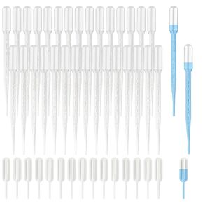 100PCS 3ml Disposable Plastic Transfer Pipettes, 50PCS 4ml Plastic Cupcake Pipettes (150PCS Total)