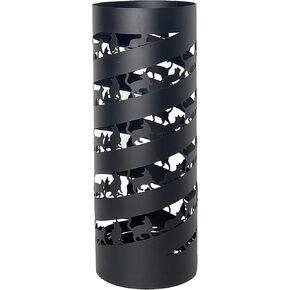 Mango Steam Round Cat Spiral Umbrella Stand 22" Tall, Black