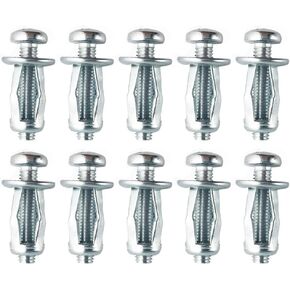 10Pcs Hollow Metal Cavity Fixings Hollow Door Anchors for 0-5mm Door Extra Short Hollow Wall Anchors Aluminium cladding Sheet Steel Pipe, Iron Sheet, M4*20mm