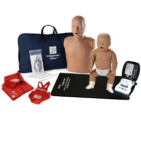 MCR Medical - Prestan Adult and Infant CPR Manikin Kit with Feedback, UltraTrainer, and MCR Accessories-Dark Skin